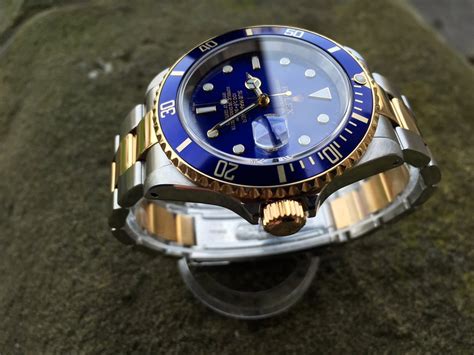 rolex blue and gold watches|rolex blue dial submariner watch.